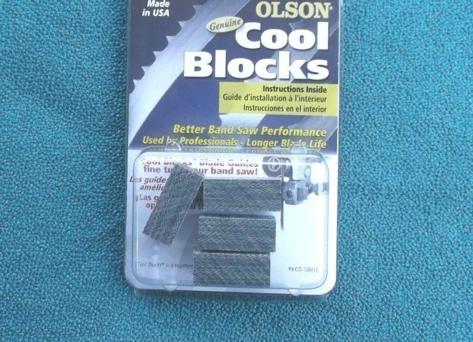 4 GENUINE OLSON COOL BLOCKS FOR RIGID BS14000 BAND SAW BLADE GUIDE BLOCKS gallery