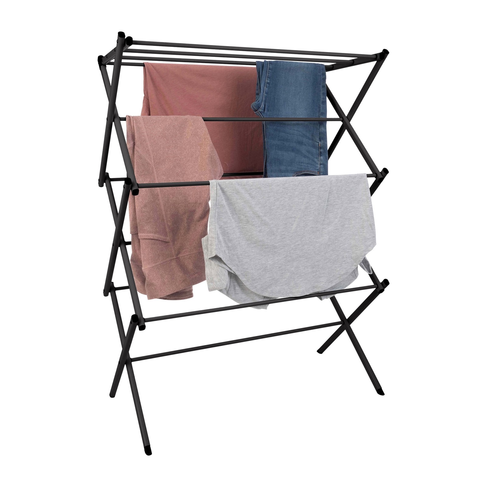 Lavish Home Collapsible Clothes Drying Rack for Indoor/Outdoor Use (Black) gallery