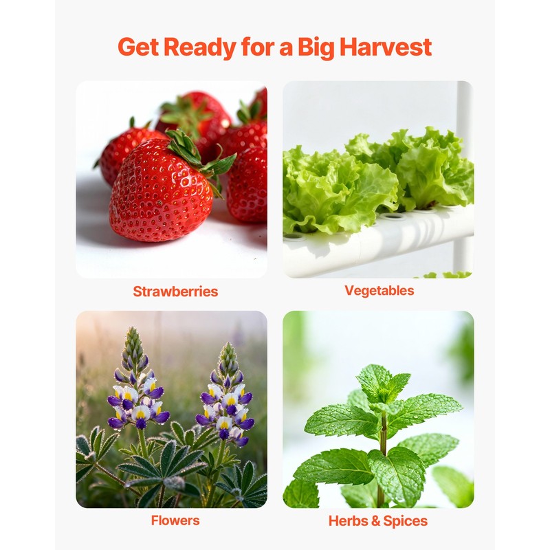 Uimoso Hydroponic Grow System 3 Layer 108 Planting Sites Hydroponic Growing Kit gallery