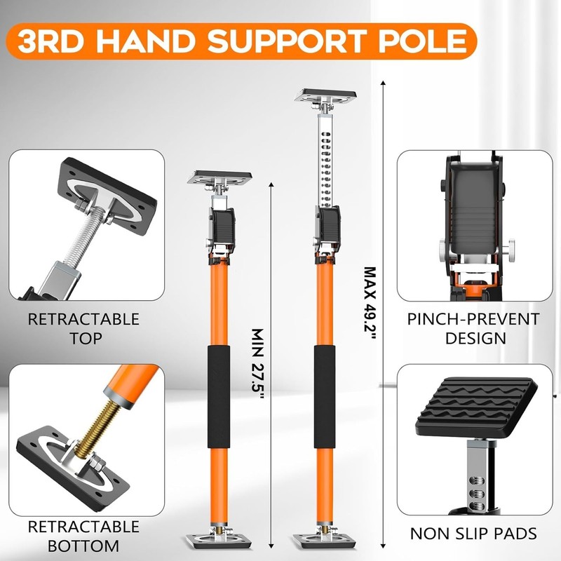 Adjustable Cabinet Jack Support Pole Third Hand Tools Support Rod Multi Size gallery