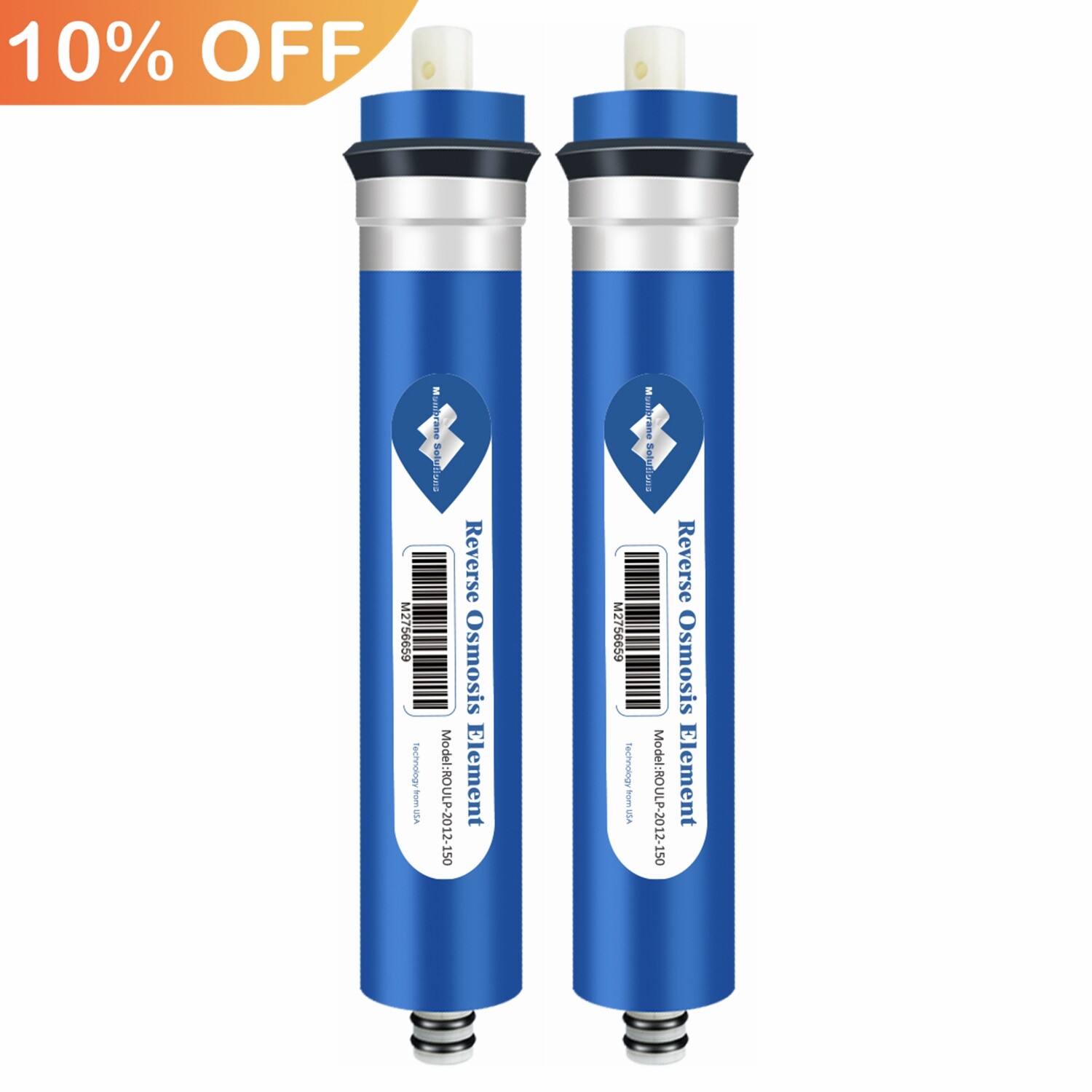 2 Pack 50/75/100/150GPD RO Membrane Reverse Osmosis System Water Purifier Filter gallery