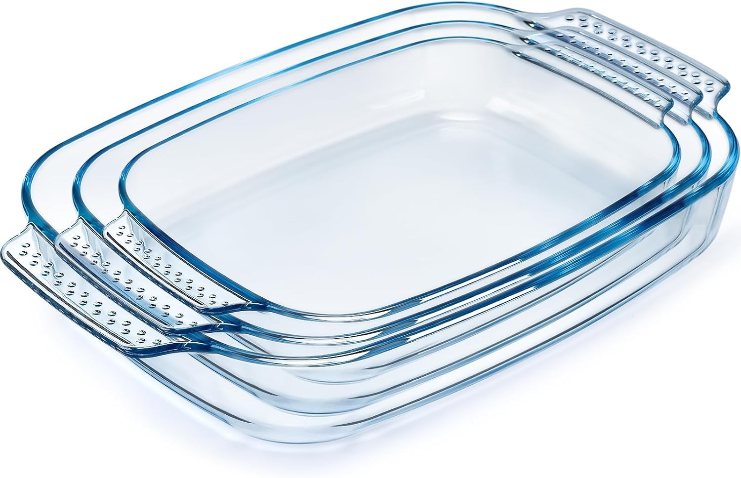Large Glass Baking Dish Set Easy Grab Oven Safe Glass Pan gallery