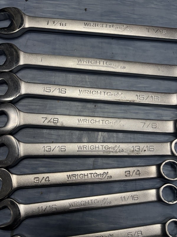 Wright Tool WrightGrip 2.0 SAE Combination Wrench Set Non-Ratcheting 13pc gallery