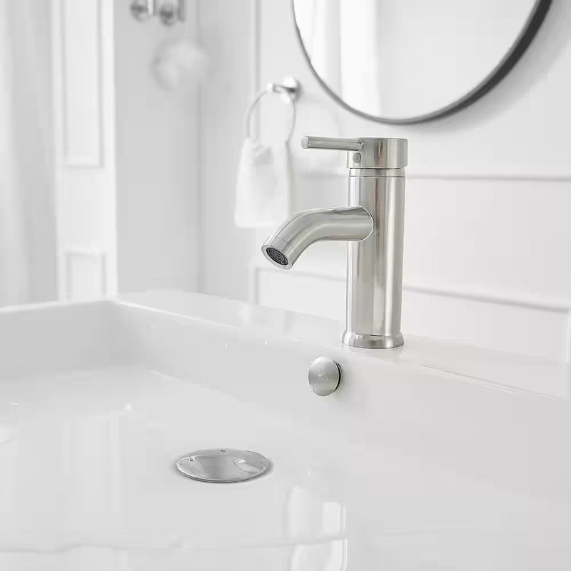 BWE Single Hole Single-Handle Bathroom Faucet w/Pop Up Drain in Brushed Nickel gallery