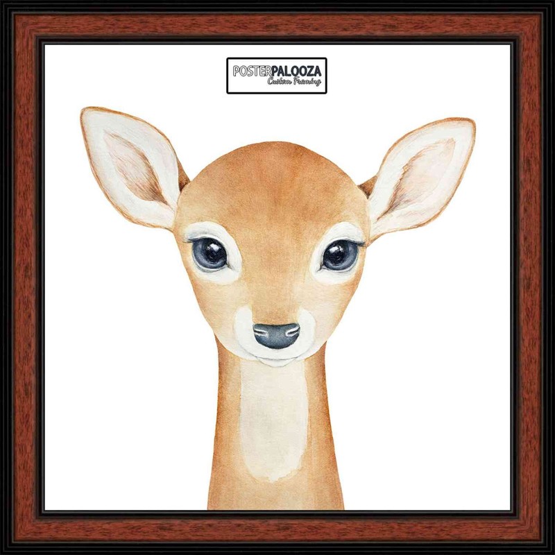 Square Simple Brown Picture Frame - UV Acrylic, Backing, Hanging Hardware gallery