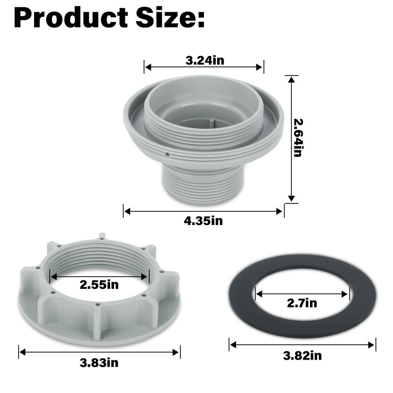Pool Threaded Filter Connector Kit for Intex Above Ground Pools, Replacement ... gallery