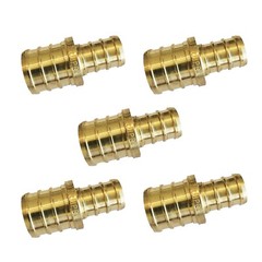 5 PCS EFIELD 3/4″ X 1/2″ PEX FITTING STRAIGHT REDUCING COUPLING, LEAD FREE