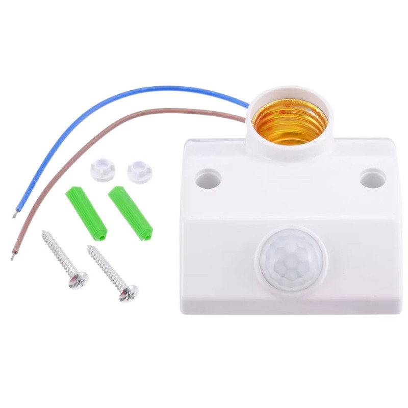 IP44 Auto Human Motion Sensor Detector Bulb Light Lamp Base Holder AC110-240V. gallery