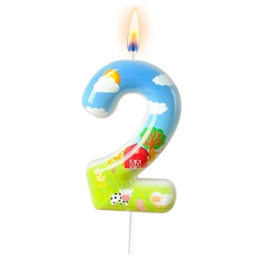 Farm Theme Number 2 Birthday Candle, Barnyard Cake NO:2 Multicolor Style 1 gallery