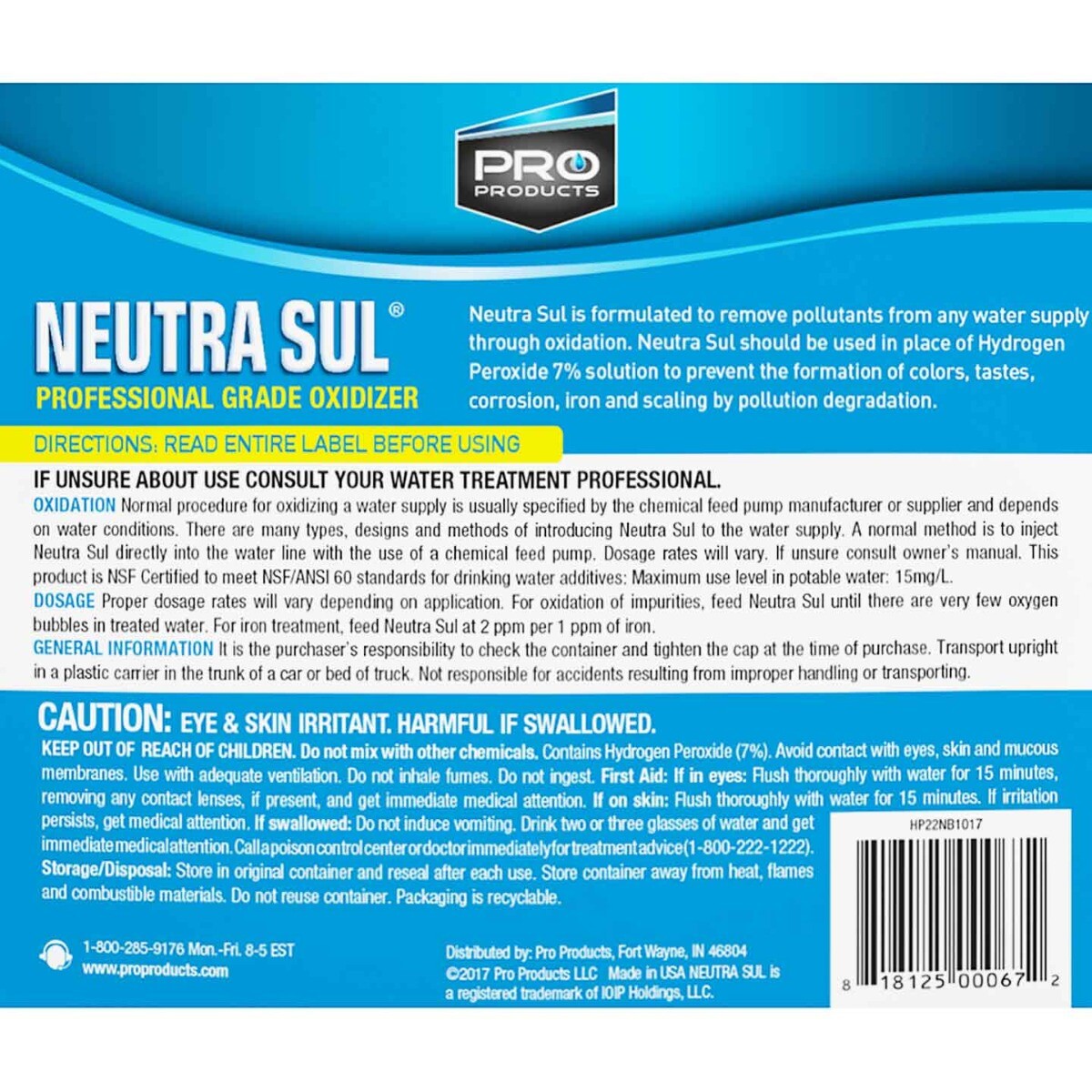 Pro Products HP05N Neutra Sul Professional Grade Oxidizer 5 Gallon gallery