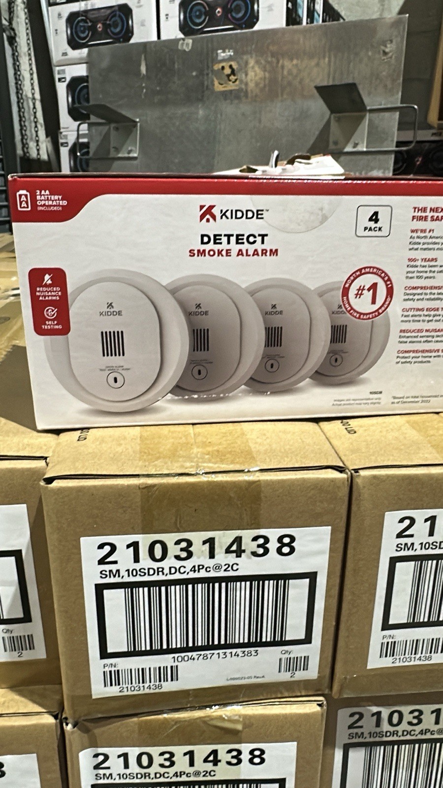 Kiddie Compact 4 PACK Smoke Detector AA Batt Photoelectric Sensor 21031438 *NEW* gallery