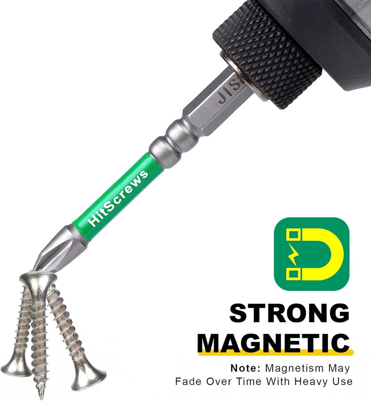 7Pcs JIS Screwdriver Bit Set - 3" / 75Mm - Impact Ready Japanese Cross Point Bit gallery