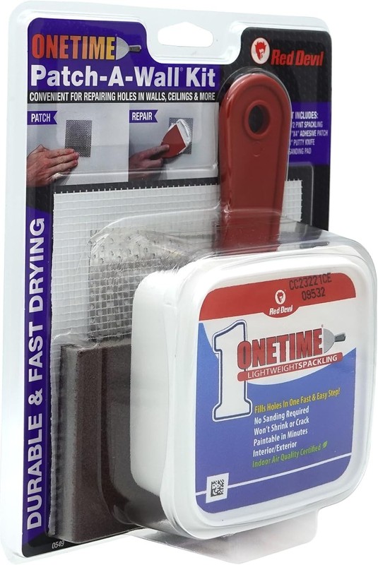 ONETIME Lightweight Spackling Patch-A-Wall Kit, 1/2 Pint, gallery
