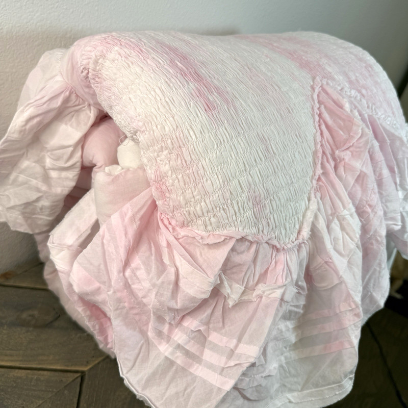 POTTERY BARN LOVESHACKFANCY SUMMER DREAM TIE DYE QUILT, TWIN/XL ~ PINK gallery