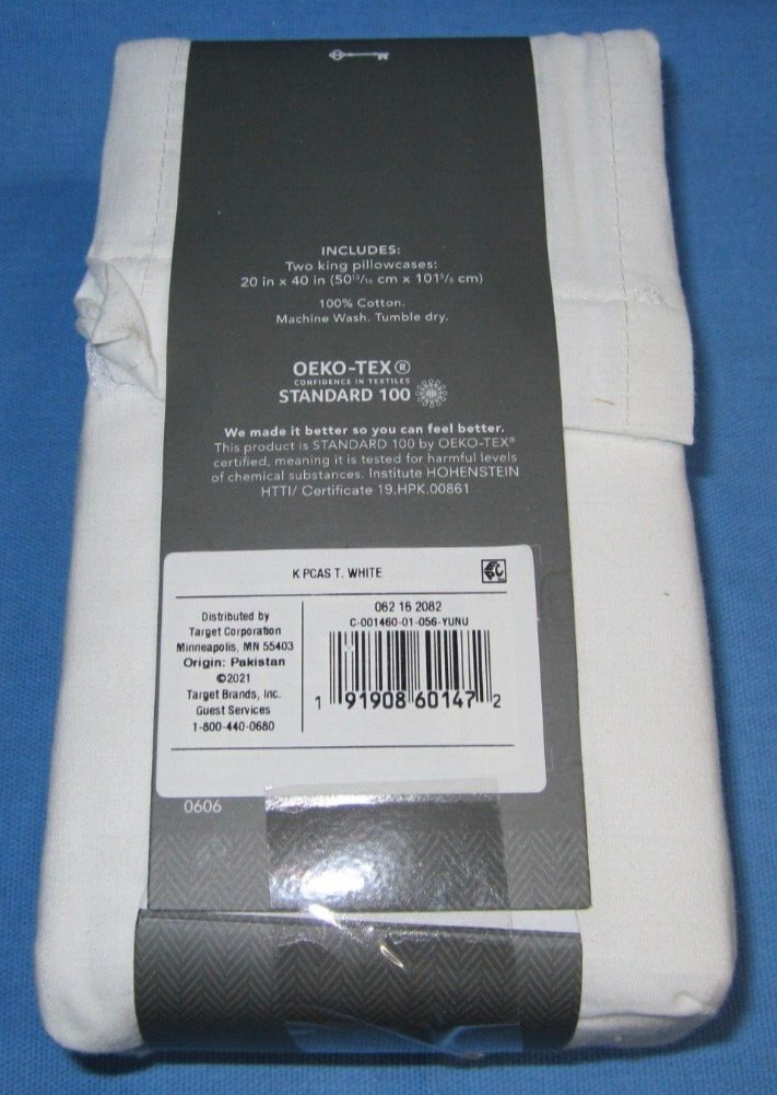 Threshold Two Pack of Ultra Soft White King Size Pillowcases gallery