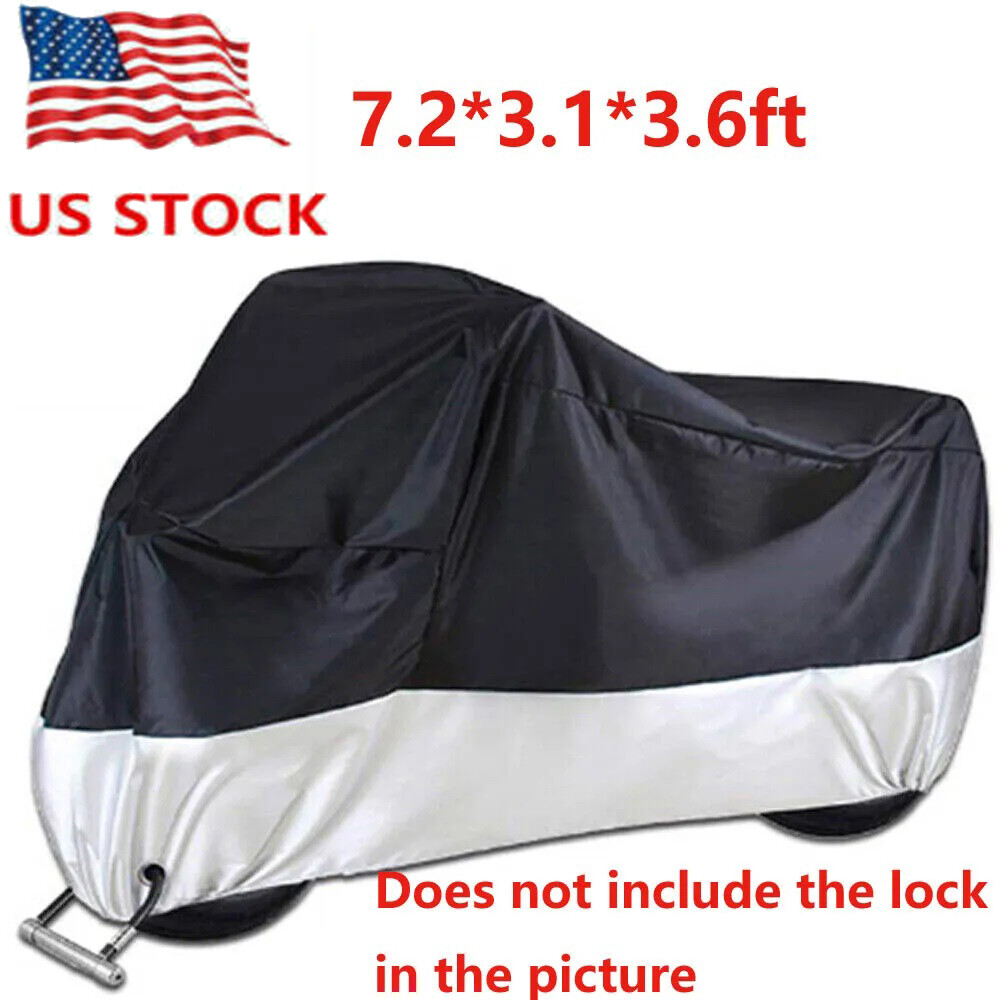 Motorcycle Cover Large Waterproof Heavy Duty For Outside Storage Snow Rain Cover gallery