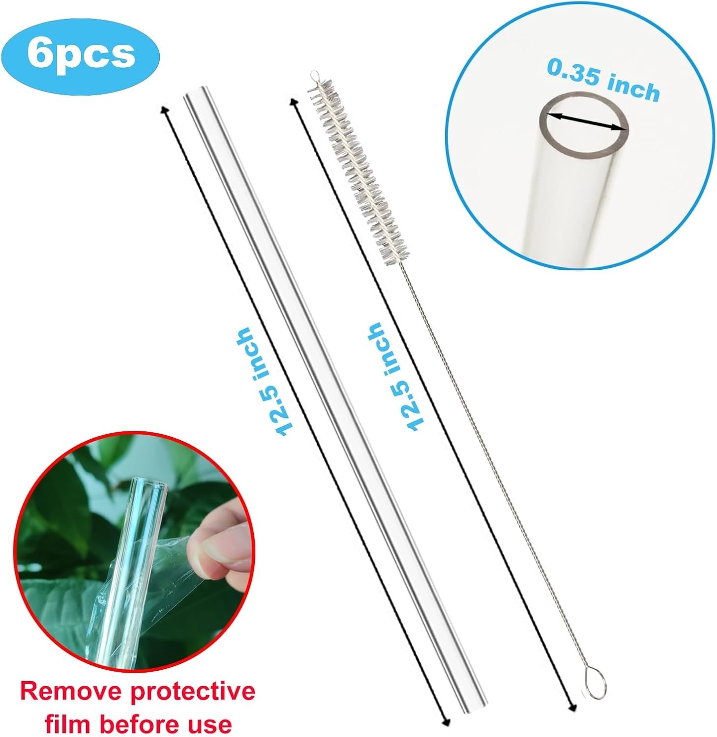 6 Pack Replacement Straw for Stanley Adventure Quencher 40 oz 30 oz Cup Tumbler gallery