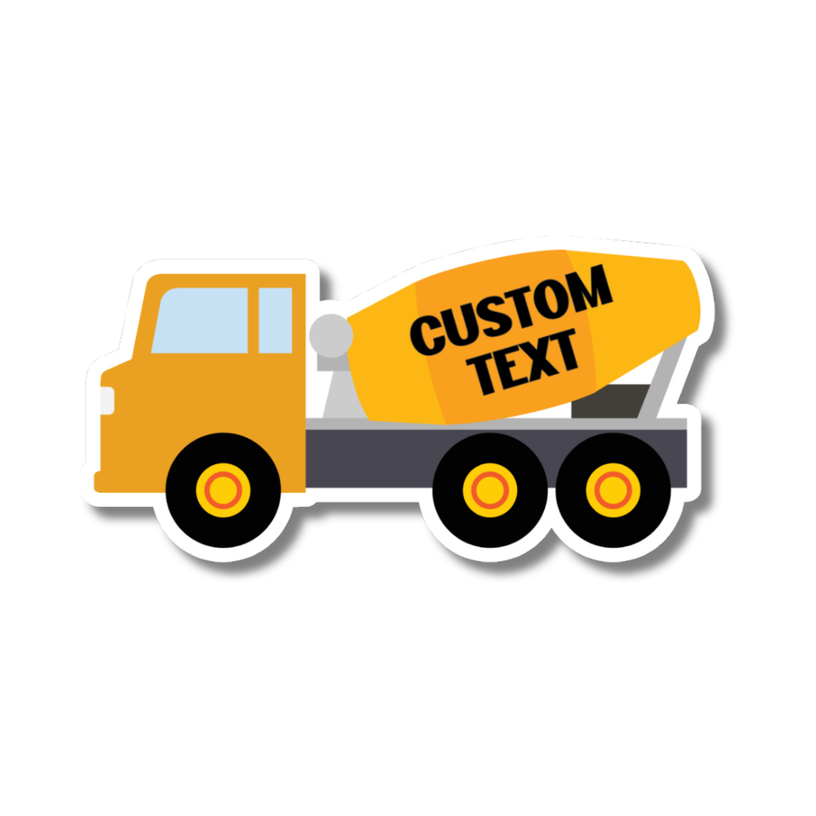 Custom Cement Mixer Truck Sticker – Personalized Name Construction Vehicle Decal gallery