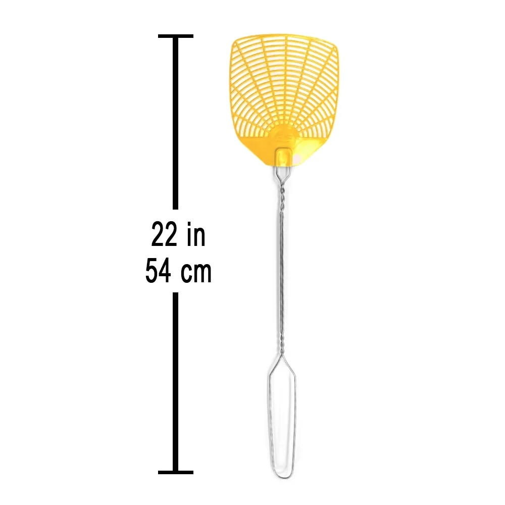 (3 pack)Enoz Fly Swatter, Wire Handled Plastic Fly Swatter, Assorted Colors,2 ct gallery