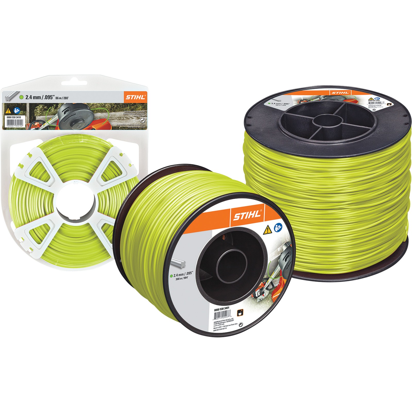 STIHL X-Line String Trimmer Line, 0.105in. dia. x 3-Lb./672ft. Spool, Neon Green gallery