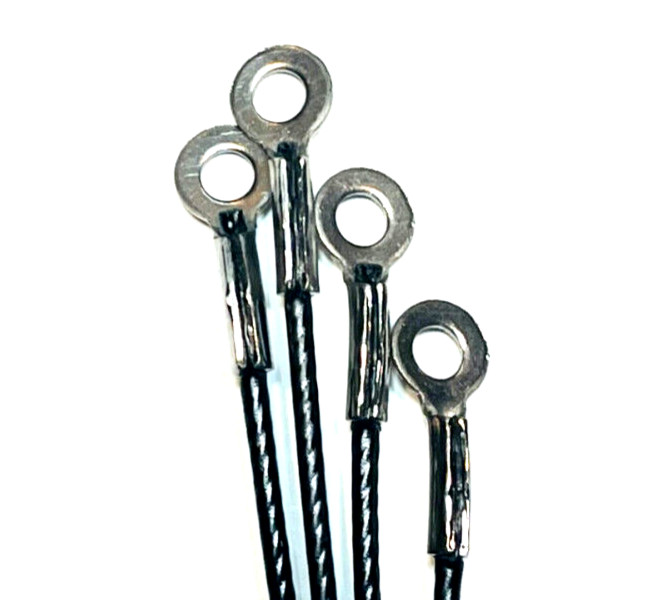 Black Vinyl Coated Cable Length with Eyelets ...Cable 2.0mm ...Single/Double Eye gallery