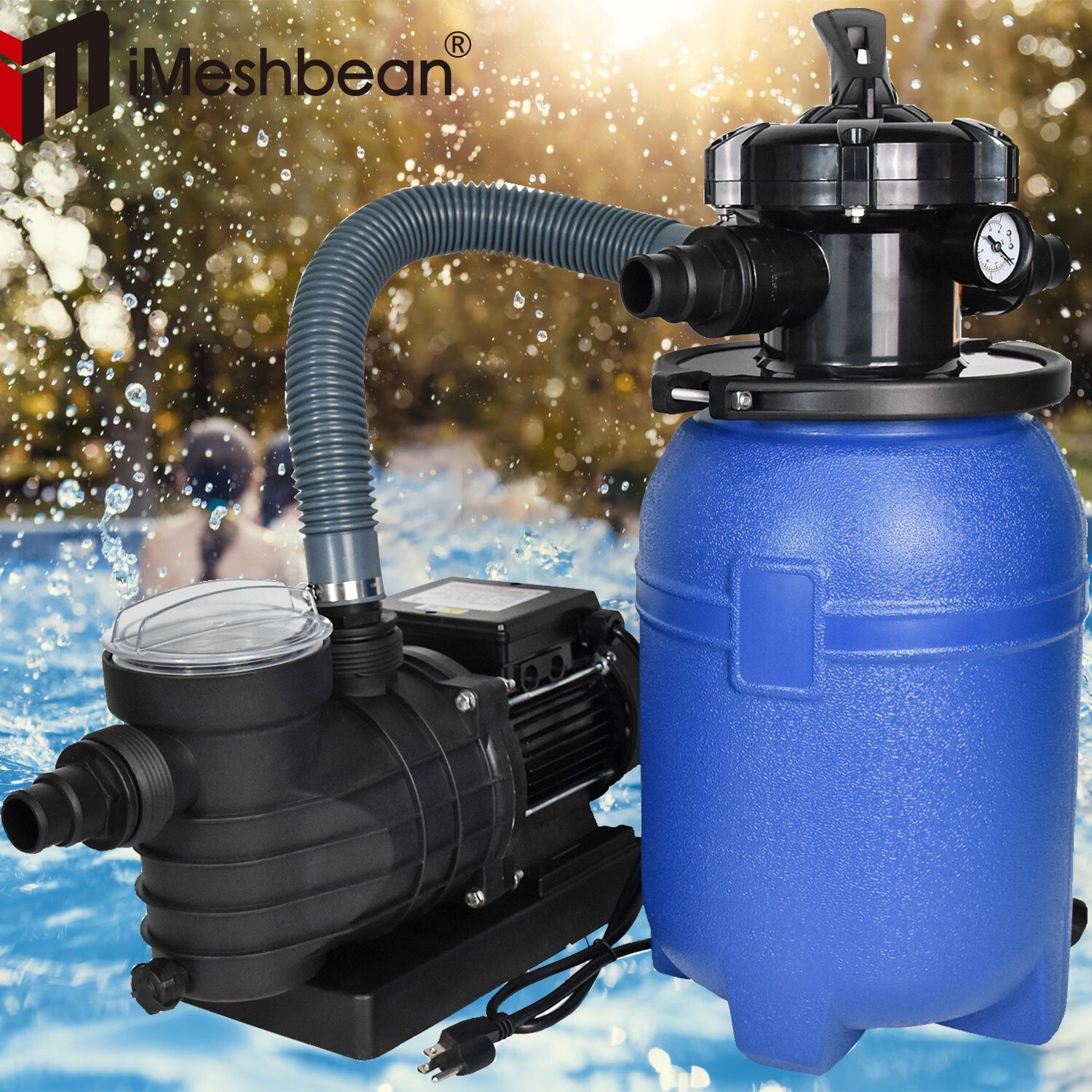 Bundle Set 10" Sand Filter with 1/3 HP Pool Pump Above Ground Swimming 2640GPH gallery