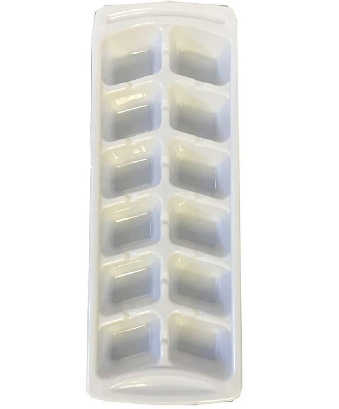 4-Pack Stackable Ice Cube Trays BPA Free 12 Cubes Each White & Blue Multi-Use gallery