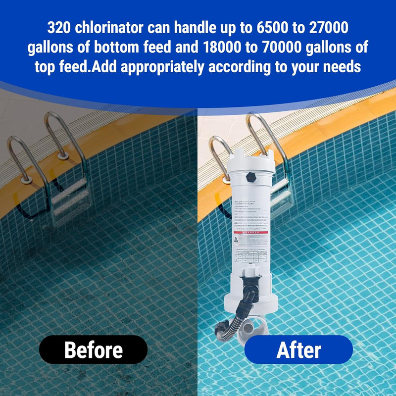 320 Pool Chlorinator Feeder - Adjustable Flow for Pools & Spas Up to 70,000 Gall gallery