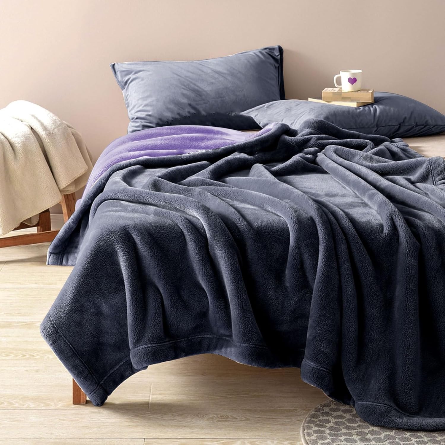 Waterproof Couples Blanket, Stain-Proof Queen Size, Soft & Washable 80"x60 gallery