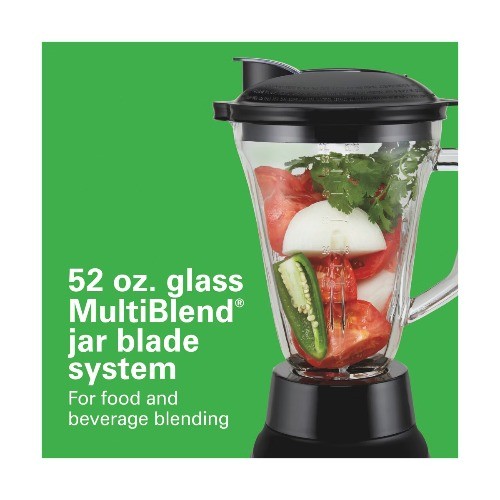Hamilton Beach Kitchen System 3-in-1 Blender with 52oz Food Processor Glass gallery
