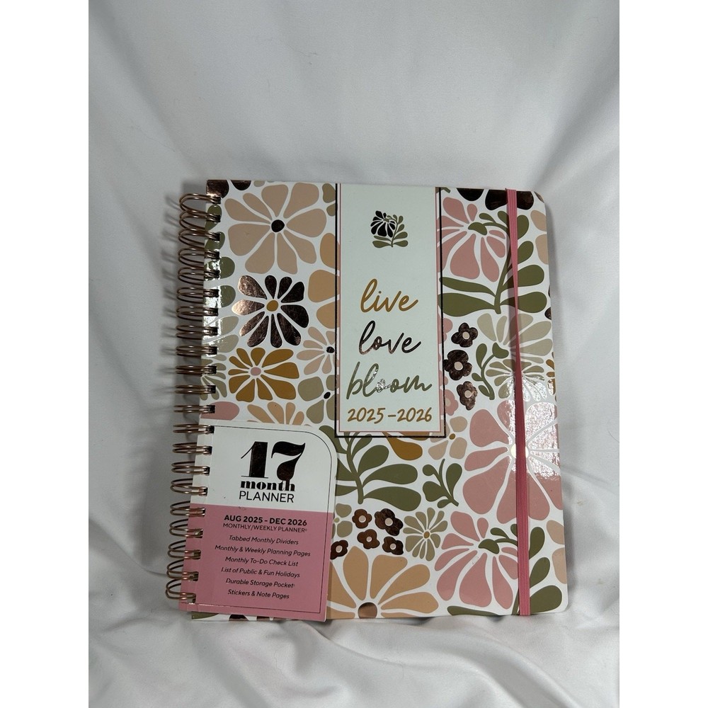 CREATIVE EXPERT 17 MONTH PLANNER" Live Love Bloom "AUG 2025-DEC 2026 New See Pic