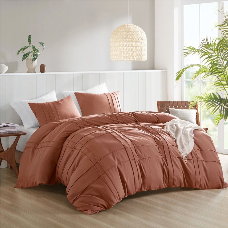 All Season Bedding Soft Microfiber Grid Duvet Cover Set Twin Full Queen King Cal gallery