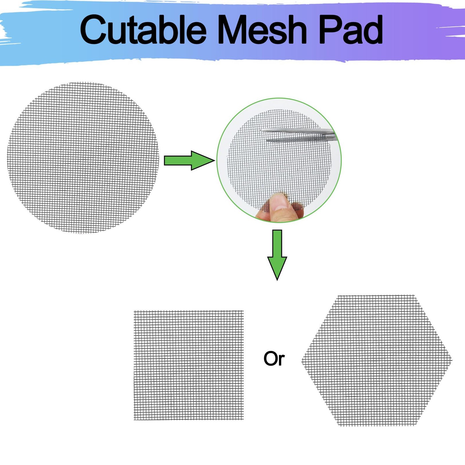 Bonsai Mesh for Plant Pot Drainage Screen 2 3 4 Inch Assorted Sizes, 100 Pcs ... gallery