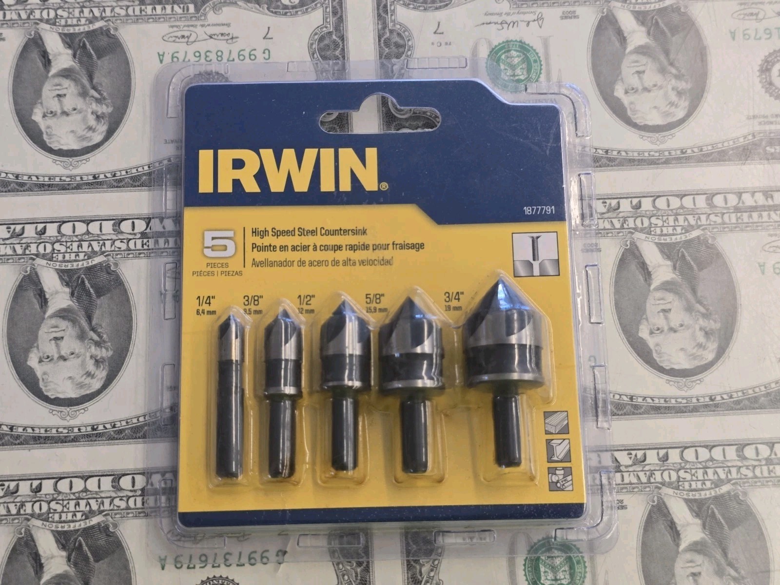 IRWIN Tools High Speed Black Oxide Countersink Drill Bit, 5-Piece Set 1877791 gallery