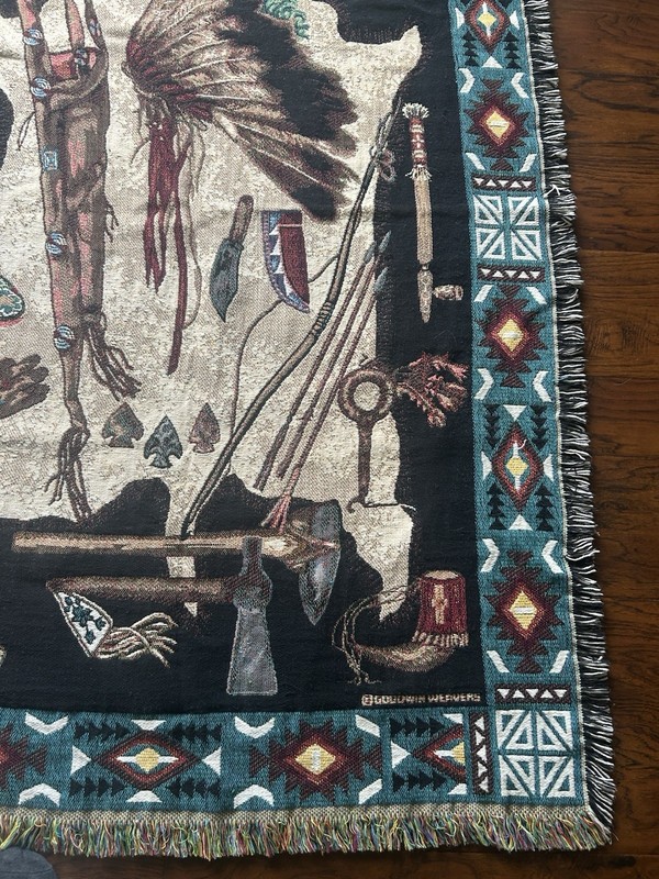 Goodwin Weavers Afghan Throw Blanket Tribal Southwest Native Woven Tapestry gallery