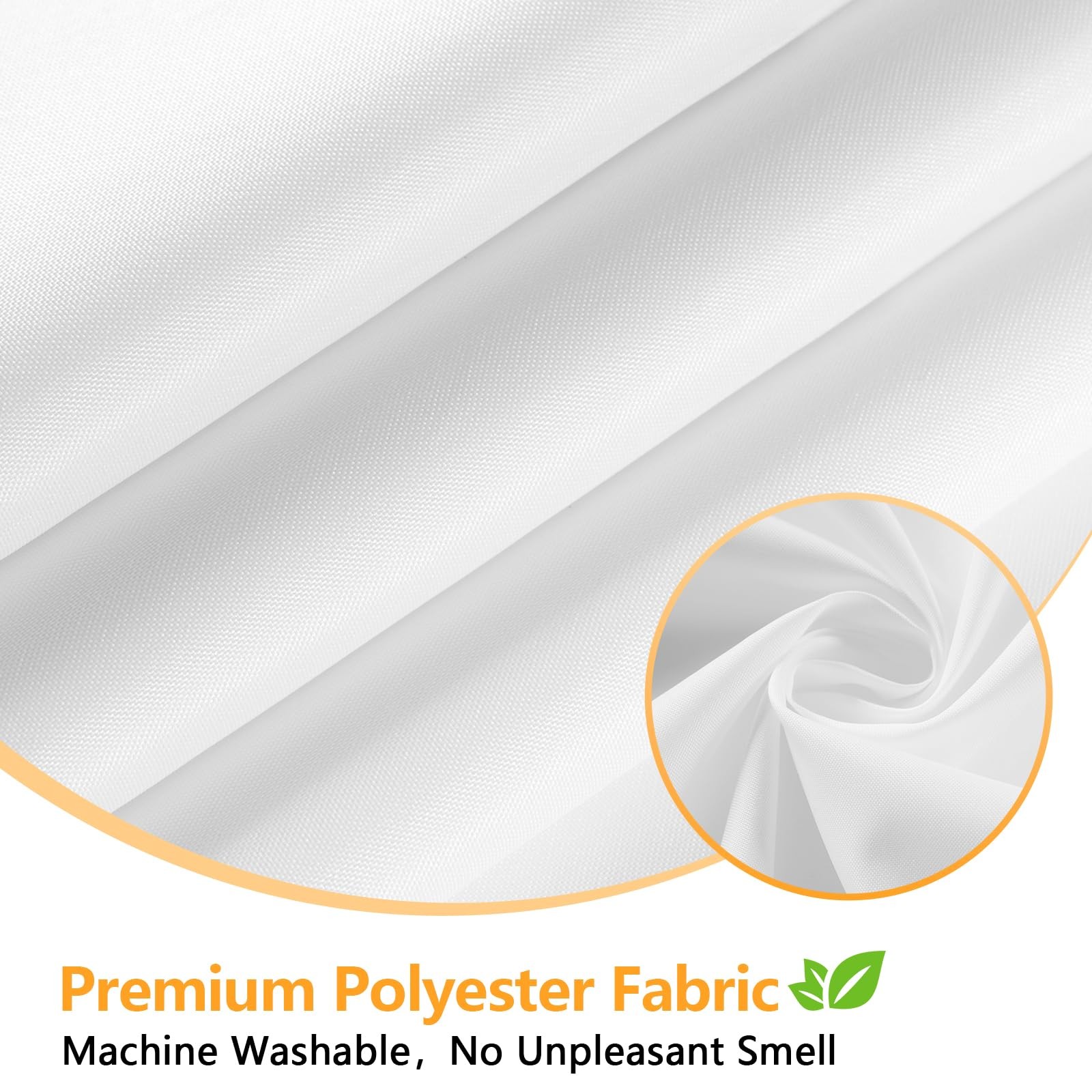 74 inch Long Cloth Shower Curtain Liner with 3 Weighted Magnets 72'' x 74'' W gallery
