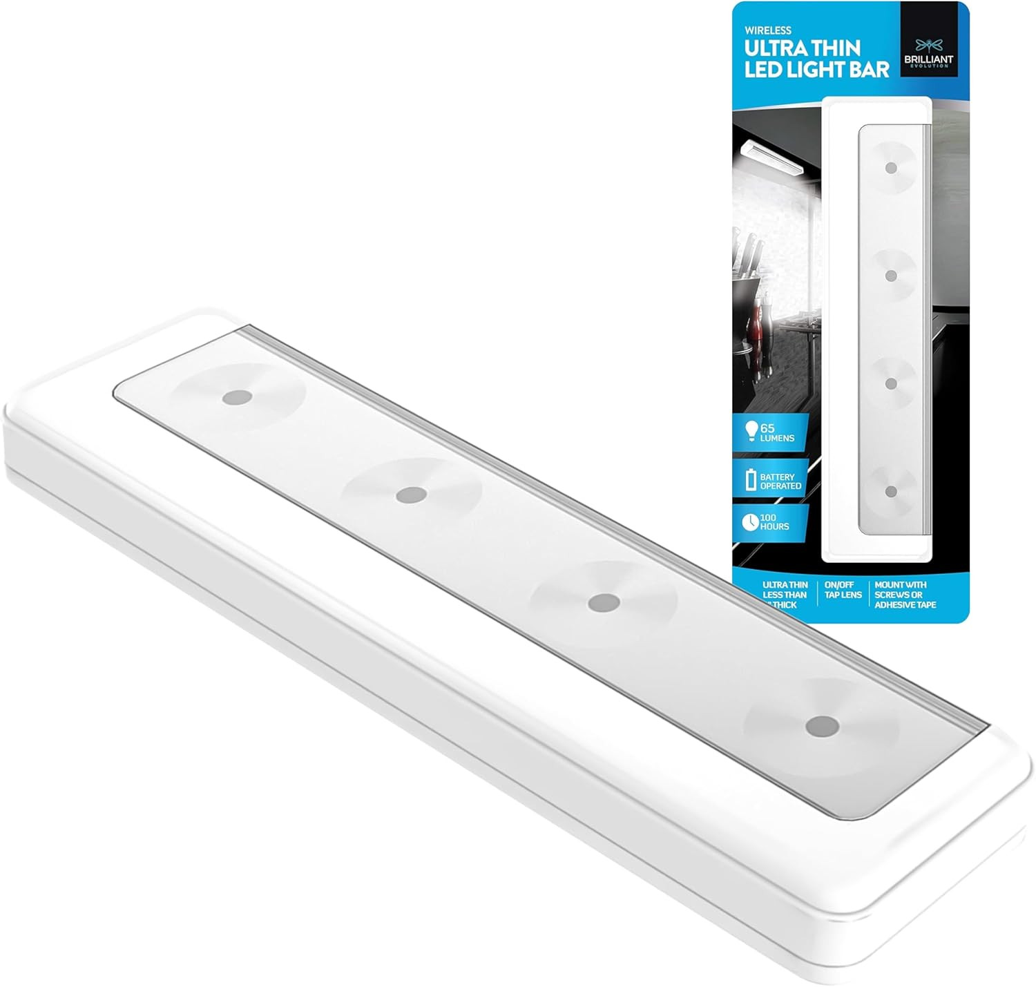 Ultra Thin LED Light Bar Battery Operated Stick On Push Light Closet Light gallery