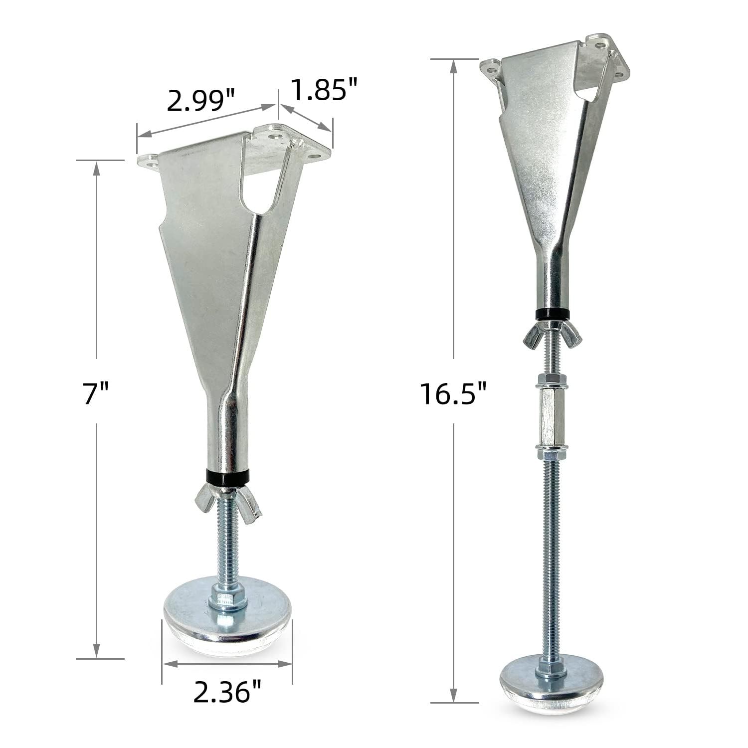 4 PCS Adjustable Bed Center Slat Support Leg, Bed Frame Glide Legs, Center Su... gallery