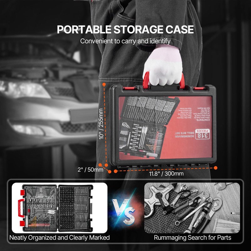 Drill Bit Set 318PCS Screwdriver Bit Set with Carrying Case Multi-purpose gallery
