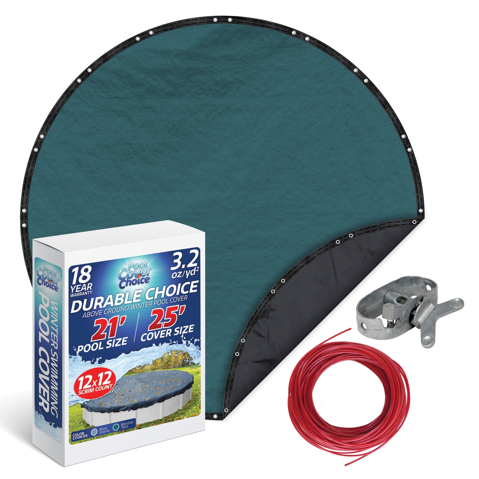 PoolCoverChoice Winter Swimming Pool Cover for 21 ft Round Pool gallery