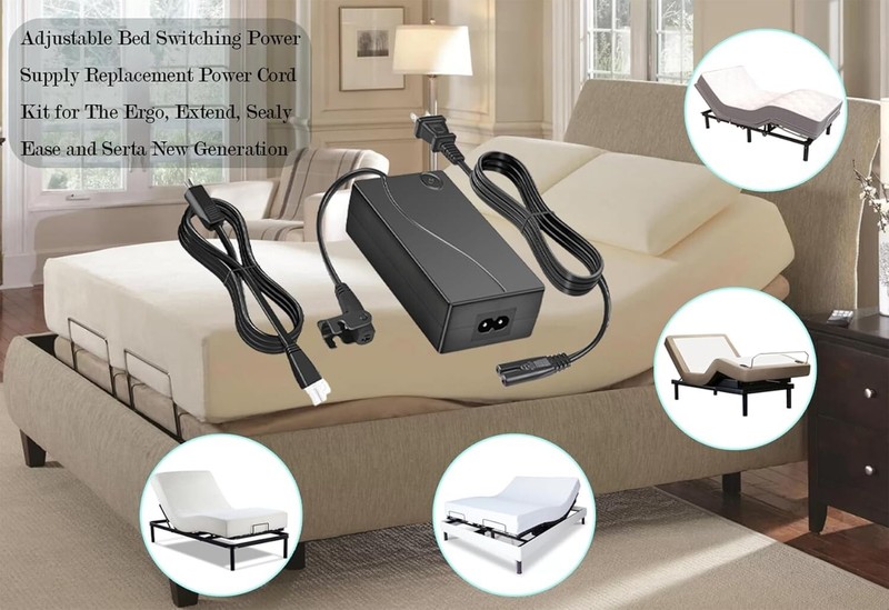 Adjustable Bed Power Adapter 3 Piece Kit for Tempur-Pedic Ergo Extend 29V 2A gallery