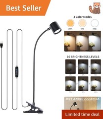 Highly Efficient LED Reading Light with 360° Flexibility & Eye Protection