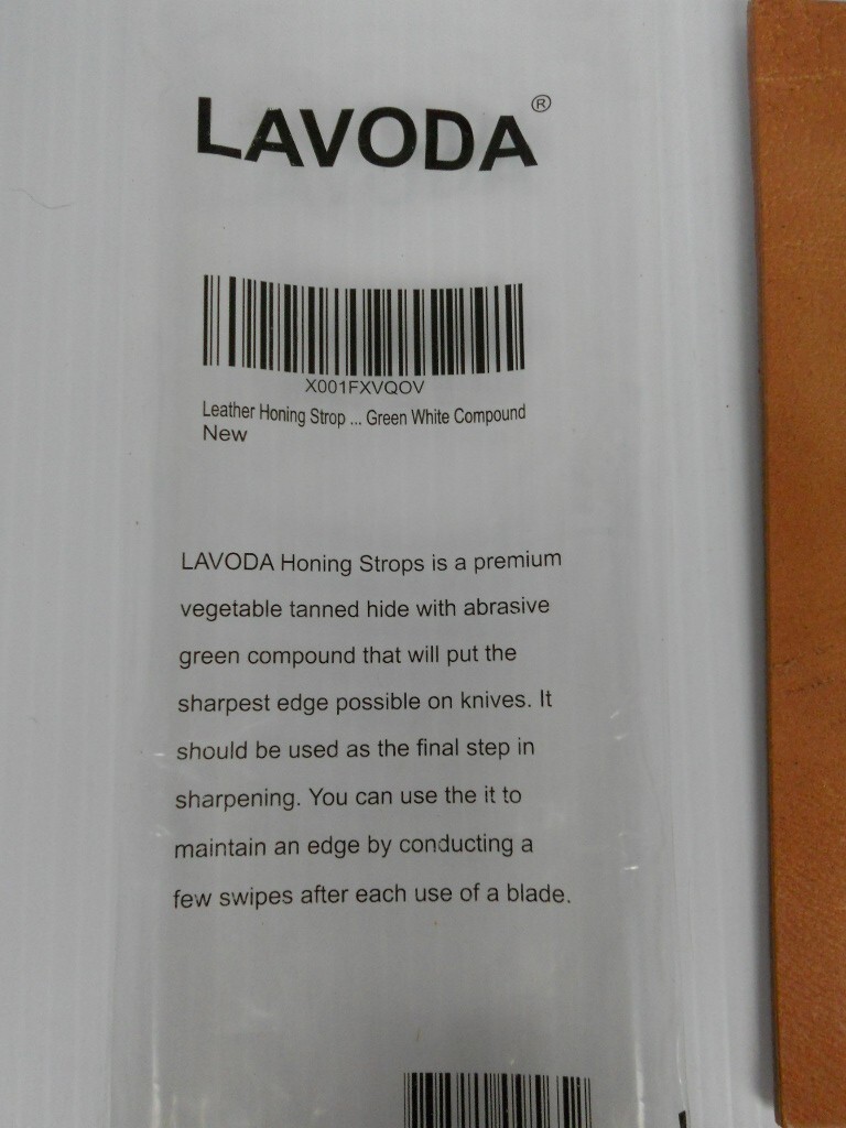 LAVODA Leather Honing Strop for Knife Sharpening with Two Polishing Compounds gallery