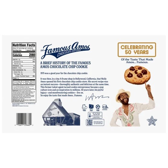 Famous Amos Cookies, Chocolate Chip, 2 oz, 42-count gallery