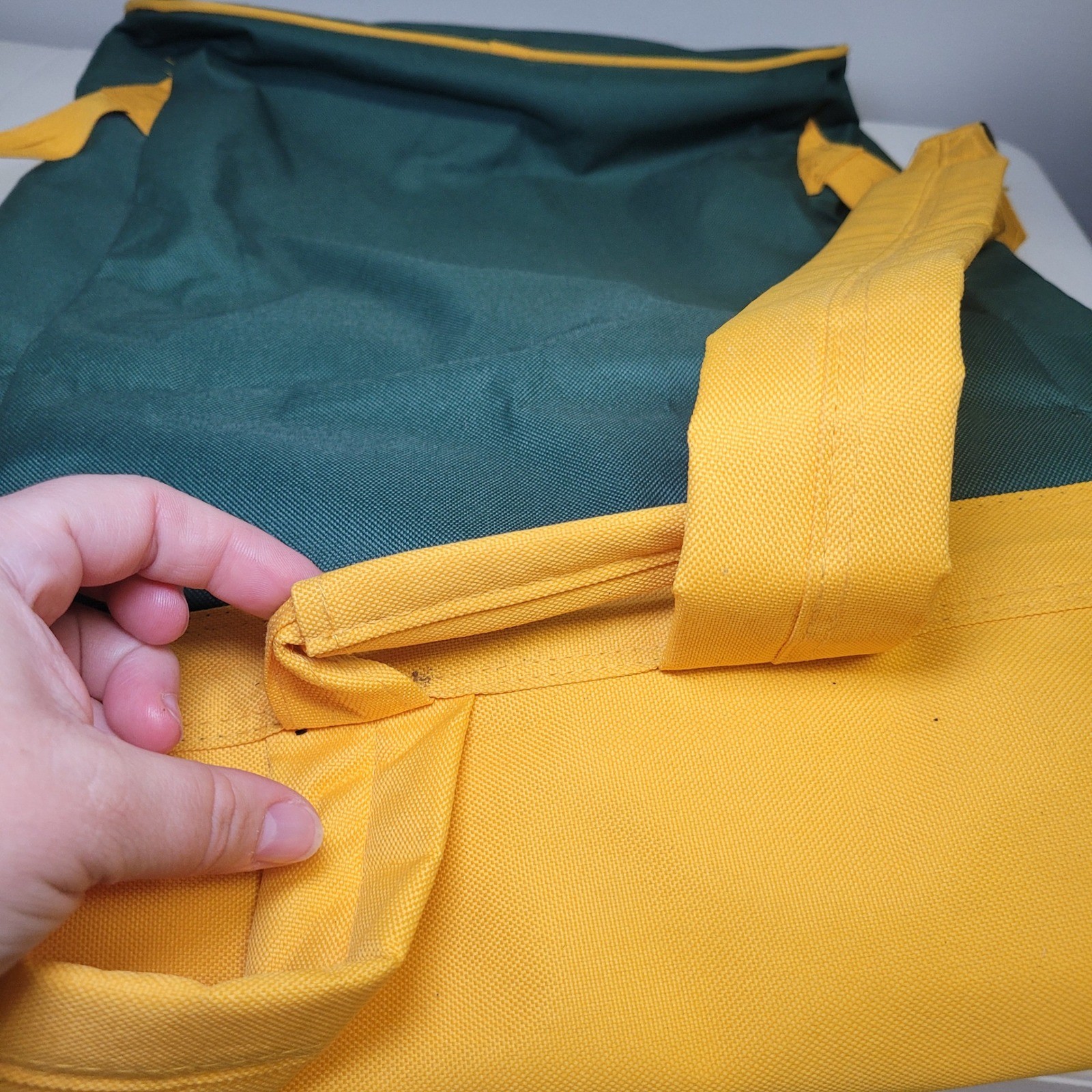 Green Bay Packers Colors Canvas Backpack Green Yellow Basic 5