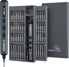 STREBITO Mini Electric Screwdriver Set, 70 in 1 Small Electric Screwdriver – 64