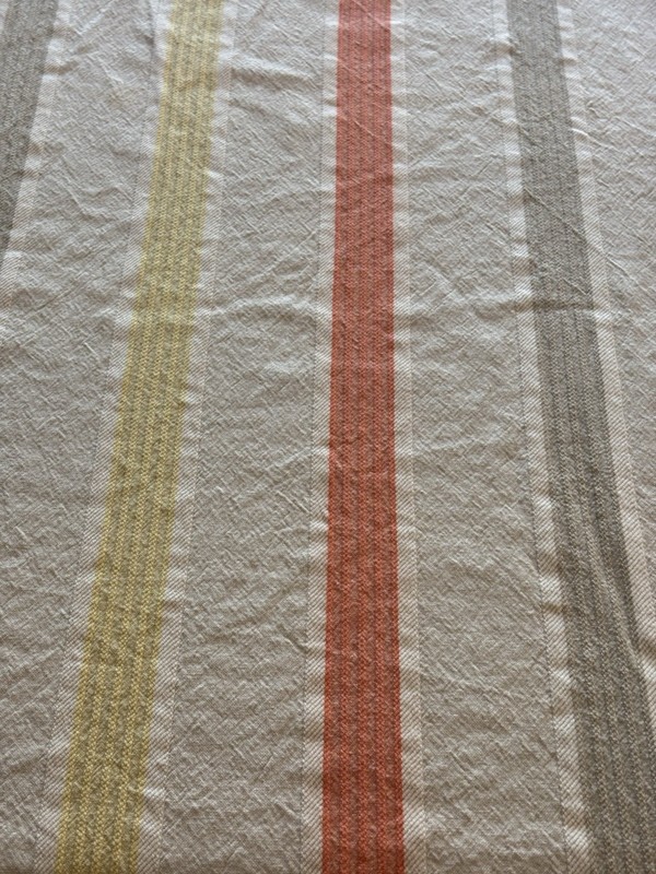 Max Studio Home Tablecloth Stripes Fall Colors Orange Yellow Brown Tan gallery