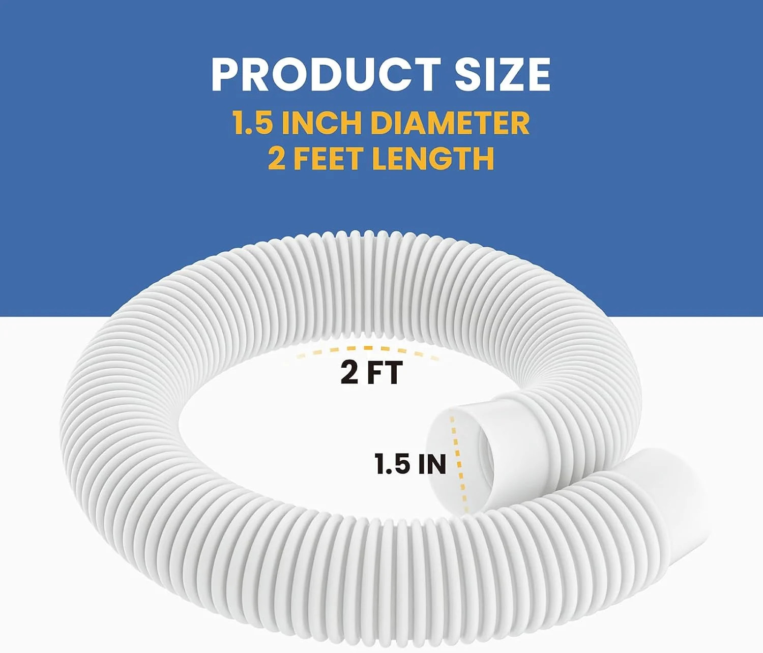 1.5" X 2' Plastic Return Suction Pool Hose Replacement for Summer Waves SFX1000 gallery