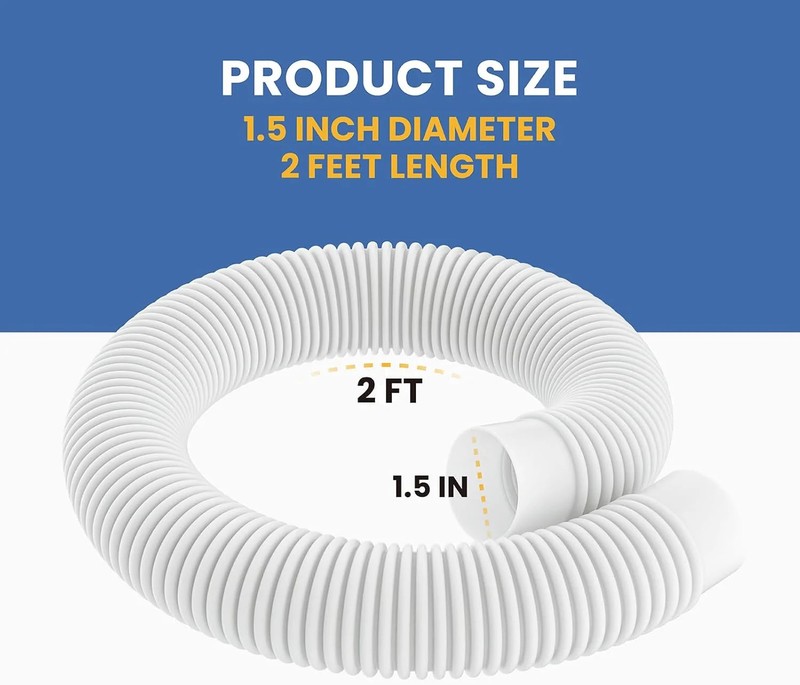 1.5" X 2' Plastic Return Suction Pool Hose Replacement for Summer Waves SFX1000 gallery