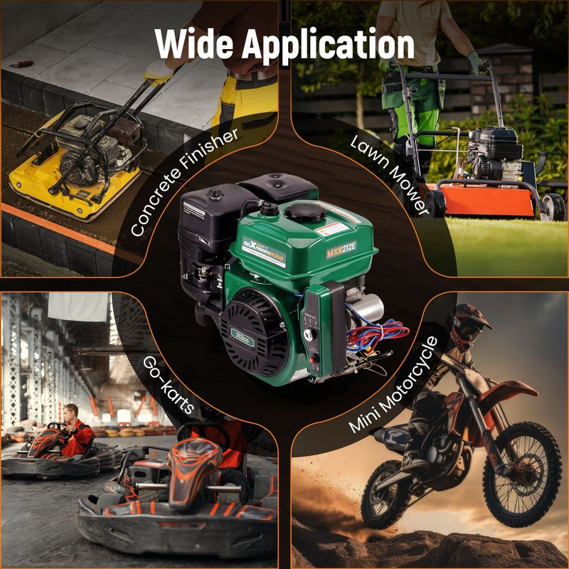 7HP 4 Stroke Electric Start Horizontal Engine Motor Gasoline Lawn mower Go-Kart gallery